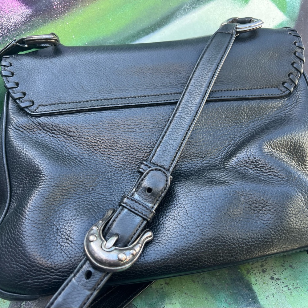 Barry Kieselstein Cord Rare Vintage Leather Bag with Sterling Silver Accents - Picture 9 of 13